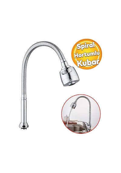 Başlı 2 Fonksiyonlu Hareketli Dönebilen Hortumlu Musluk Ucu Tasarruflu Oynar Başlıklı Krom Çok Renkli