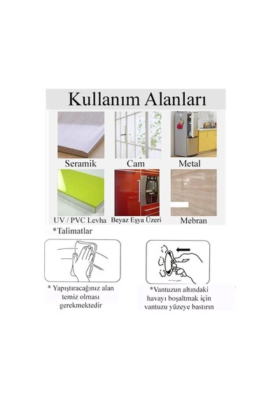 Askılı Vantuz Öpücük 4 Cm - 6 Adet Büyük Kancalı Cam Vantuzu Beyaz Diğer