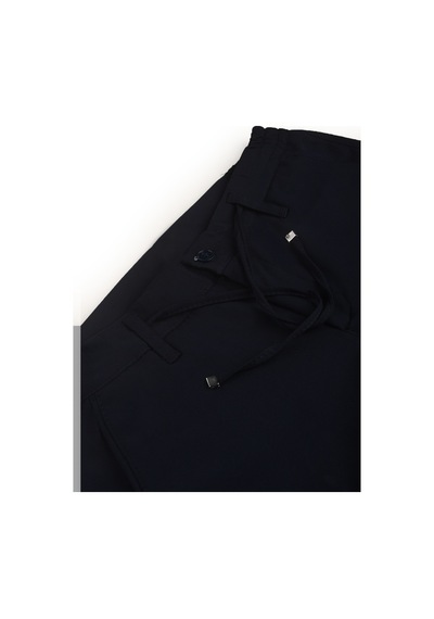 Deepsea Lacivert Esnek Kumaş Slim Fit Beli Lastikli Günlük Spor Pantolon 2601070 Lacivert