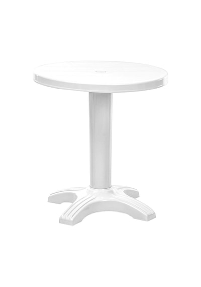 Omnipazar Omnipazar Sy-2560 Beyaz Yuvarlak Plastik Masa 70X72 Cm 31642 Beyaz