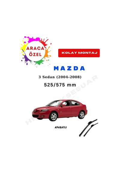 Mazda 3 Sedan Silecek 2004-2008