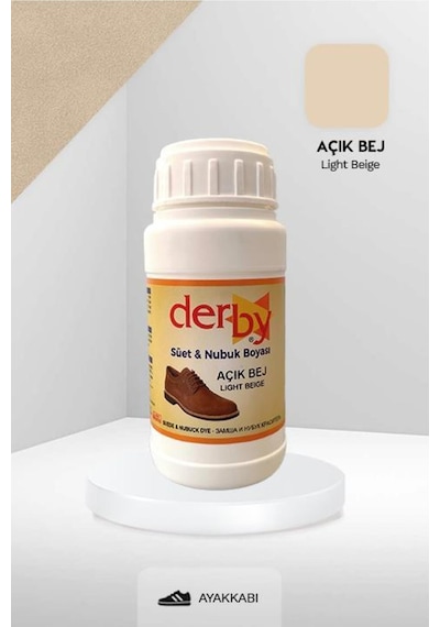 Derby Açık Bej Süet & Nubuk Deri Boyası 250 Ml / Süet Nubuk Ayakkabı Boyası