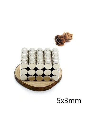 25 Adet Çap 6Mm X Kalınlık 3Mm Silindir Güçlü Neodyum Mıknatıs N11.12241