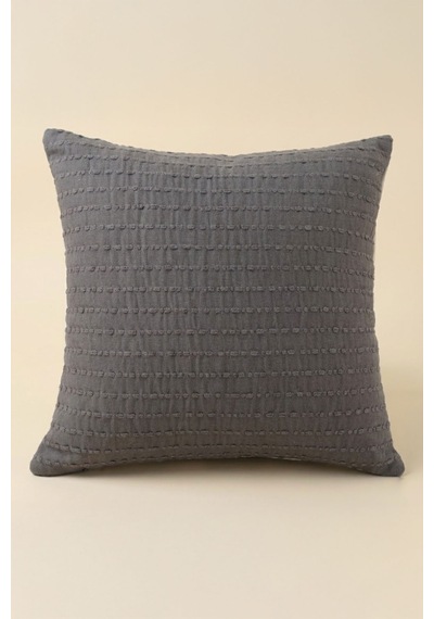 Elart Calm Kırlent Kılıfı Kesme Jakar Dekoraitf 43x43 Cm Antrasit Antrasit