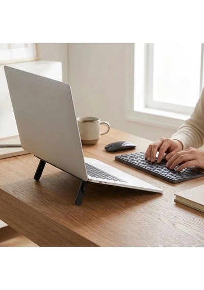 2 Kademeli Katlanabilir Laptop Standı - Kendiliğinden Güçlü Yapışkanlı, Ergonomik Tablet Yükseltici Bx40