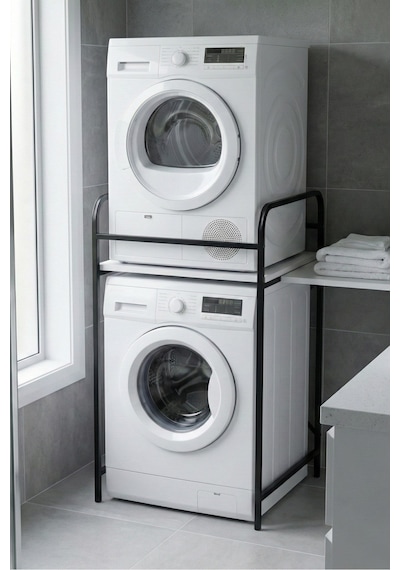 Reyo Falez Çamaşır Makinesi Dolabı Raf Metal Düzenleyici Organizer 2 Katlı Banyo Rafı Çok Amaçlı Dolap Siyah - 262 Reyo Falez Çamaşır Makinesi Dolabı Raf Metal Düzenleyici Organizer 2 Katlı Banyo Rafı Çok Amaçlı Dolap Siyah - 262