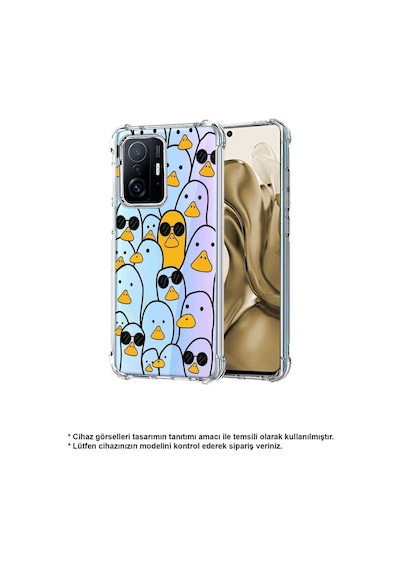 Samsung Galaxy A26 İle Uyumlu Duck Baskılı Şeffaf Köşe Korumalı Antişok Kılıf
