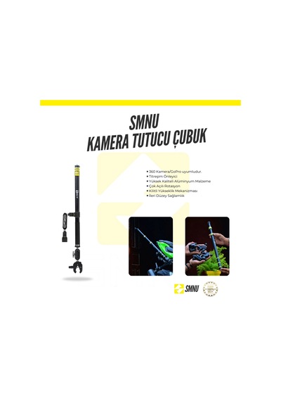 Smnu Action Sports Kamera Tutucu Çubuk Ve Bağlantı Aparatları