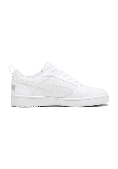 Puma Rebound V6 Low Unısex Spor Ayakkabı Beyaz Gri Beyaz - Gri