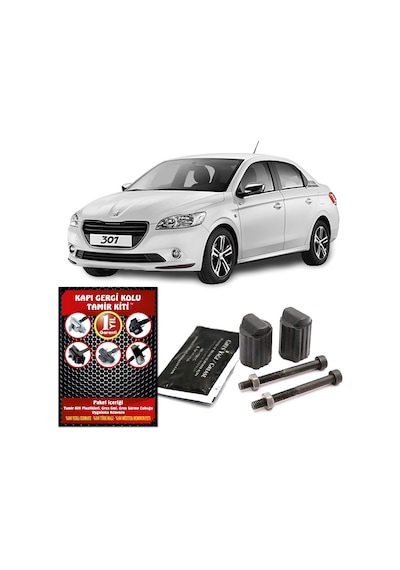 Barrer Peugeot 301 Kapı Gergi Kolu (Limitör) Tamir Kiti 2012-2018