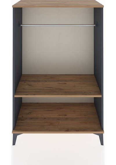 Hyperion Dolap Tek Raflı Tek Askılı 88x44x134 Antrasit-çam Antrasit