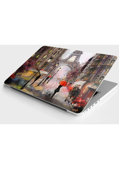 Laptop Sticker Bilgisayar Notebook Pc Kaplama Etiketi Paris Sokak Yağlıboya