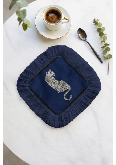 Leopar Motifli Saçaklı Sunum Peçetesi-lüks Vahşi Şıklık Bohem Lacivert Bardak Altlığı Servis Mendili Ayışığı Mint Yeşili Leopar Motifli Saçaklı Sunum Peçetesi-lüks Vahşi Şıklık Bohem Lacivert Bardak Altlığı Servis Mendili Ayışığı Mint Yeşili