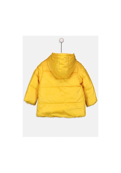LC Waikiki Baby Sarı Kız Bebek Kapüşonlu Fermuarlı Mont