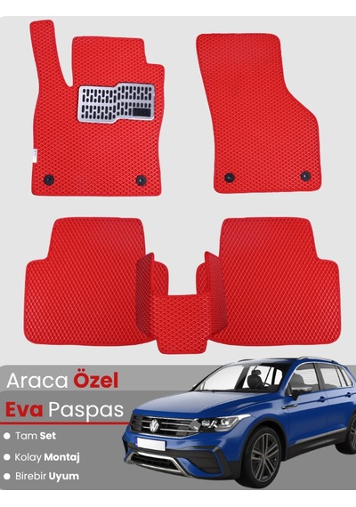 Volkswagen Tiguan Allspace 2016-2023 Uyumlu Eva Paspas Tam Set Oto Paspas,araca Özel 469