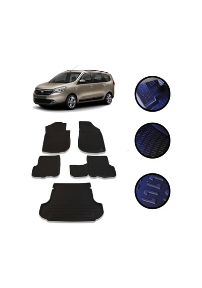 Dacia Logan Mcv 2013-2021 Arası 4D Havuzlu Oto Paspas Bagaj Set