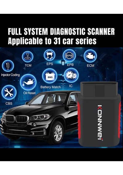 Konnwei Profesyonel Mini Bluetooth Tarayıcı Cihaz İos/android Kdıag App