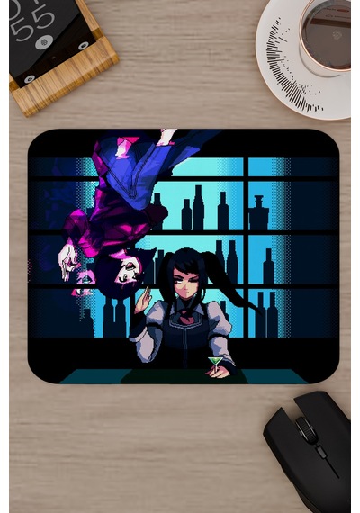 Va-11 Hall-a Kaymaz Dikişli Kauçuk Oyuncu Mousepad V1 - 22x18 Gaming Mouse Pad Fare Altlığı