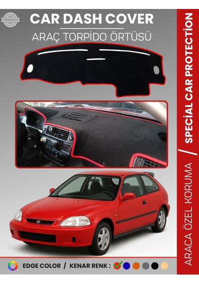 Honda Civic Ej-ek-em 1995-2000 Torpido Örtüsü Göğüs Koruma Tam Uyum Uv Koruma Kaymaz - 192 Stiloto