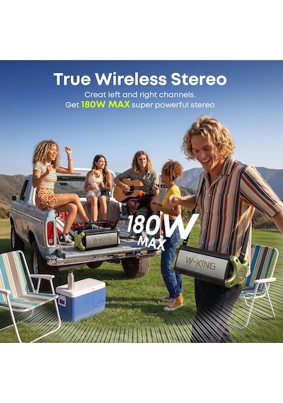 Bluetooth Hoparlör, 90w Maksimum Dış Mekan Hoparlörü, 50w Derin Baslı Kablosuz Taşınabilir Hoparlör, Büyük Boombox Sesi, Ipx6 Su Geçirmez, 40h, Eq, Çift Eşleştirme, Subwoofer 2, Tf