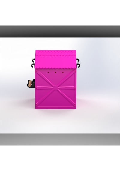 Plastik Kuş Yuvalığı Demonte 15x15x20 Pembe