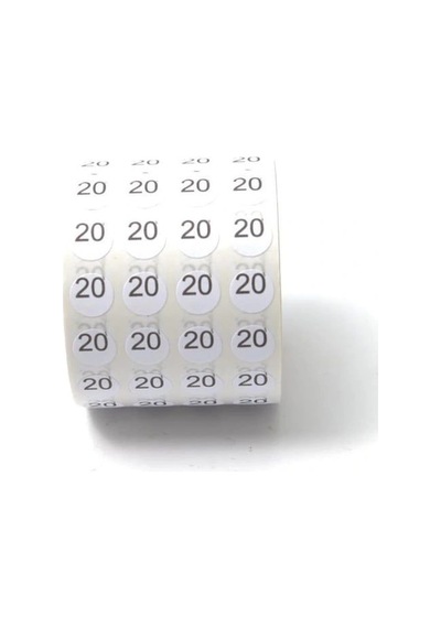 20no Yapışkanlı Sticker Etiket Beden Etiketi 5000 Adet 1 Rulo