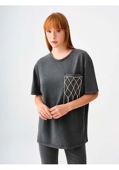 Loft Regular Fit Kadın Tshirt K.kol Lf2037873 Q1.v1 Antrasit