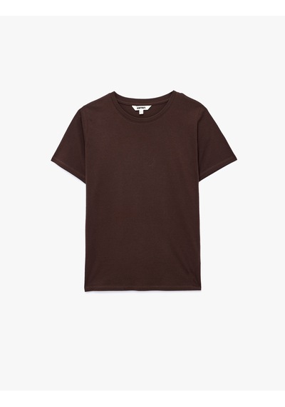 Koton Regular Fit Pamuklu Kısa Kollu Bisiklet Yaka Basic Tişört Kahverengi 6sak60004ek Kahve Koton Regular Fit Pamuklu Kısa Kollu Bisiklet Yaka Basic Tişört Kahverengi 6sak60004ek Kahve