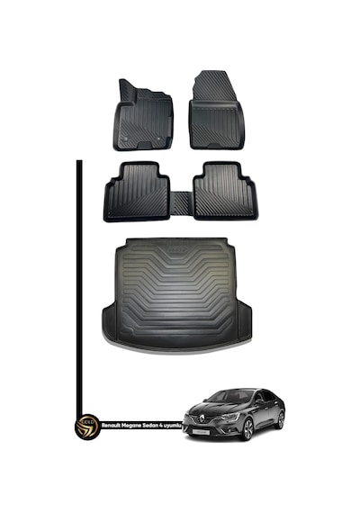 Renault Megane 4 Sedan 3d Havuzlu Oto Paspas Ve Bagaj Havuzu Seti