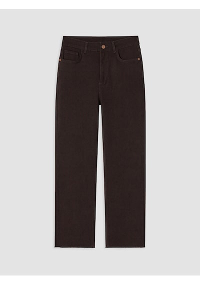 Lcw Jeans Kahverengi Crop Flare Kadın Jean Pantolon