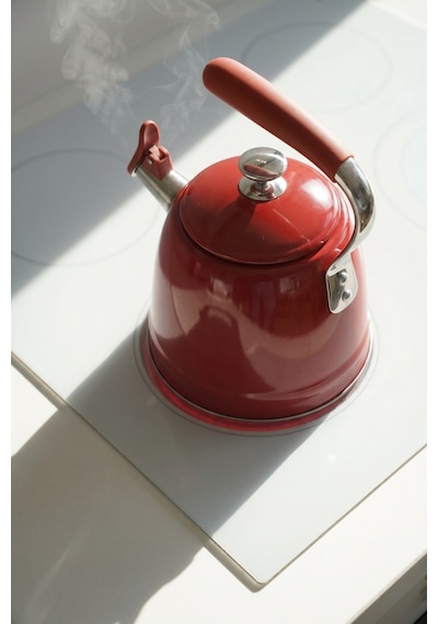 Teatime Paslanmaz Çelik Düdüklü Su Isıtıcısı Kırmızı - 3 L Diğer