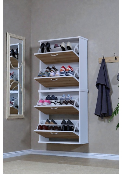 Eliusta Berrak Meşe 8 Bölmeli Ayakkabılık 72 Cm Genişlikte Duvara Monte 72x156x26 Cm Ayakkabılık Meşe Eliusta Berrak Meşe 8 Bölmeli Ayakkabılık 72 Cm Genişlikte Duvara Monte 72x156x26 Cm Ayakkabılık Meşe