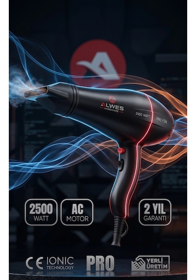 Alwes Hardware Pro Al-3001 Profesyonel Ve Ev Kullanıma Uygun Kuaför Fön Makinesi