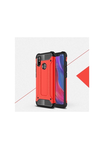 Kilifone - Xiaomi Uyumlu Mi 8 Se - Kılıf Çift Katman Zırh Tank Crash Military Kapak - Kırmızı