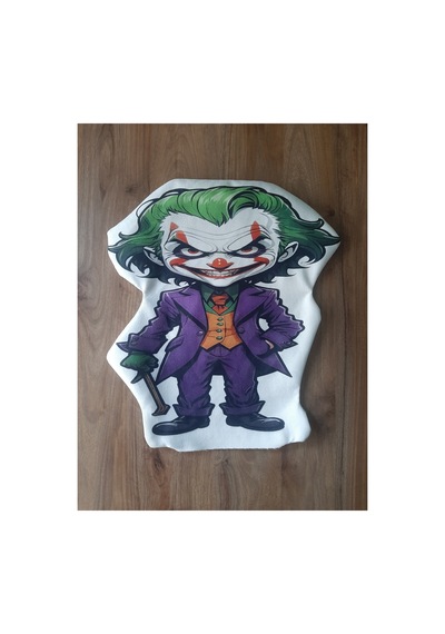 Joker Desenli Şekilli Tasarım Chibi Karakter Yastık Çok Renklı