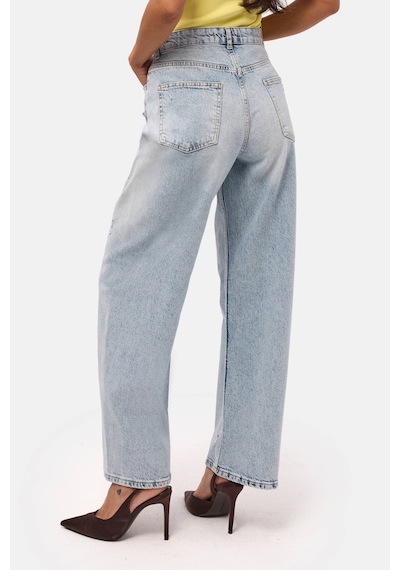 it's basic Kadın Kot Renk 12s6-3 Mid Rise Baggy Barrel Fit Denim Jean