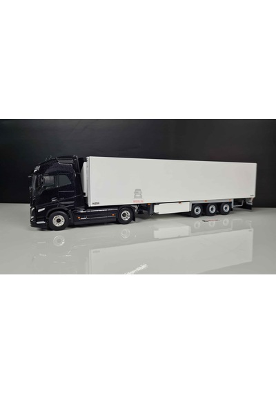 1/50 Volvo Fh5 Globerotter 4x2 750hp - Siyah + Frigo Soğutuculu Trailer