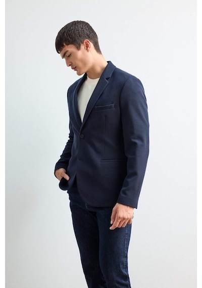 Defacto Modern Fit Düğmeli Cepli Blazer Ceket F2347ax25aunv163 Lacivert