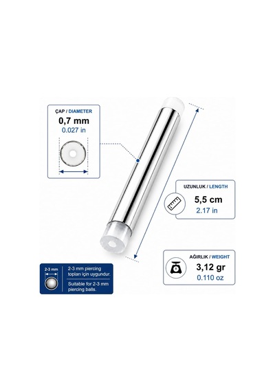 Piercing Topu Takma Ve Çıkarma Aparatı, Figürlü Piercing Takma Ve Çıkarma Aparatı 2mm-3mm Top çok renkli