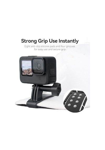 Telesın Baş Kayışı Dağı Kapak Klipsli, Hızlı Çıkarma Baş Kemeri Dağı Gopro Hero 12/11/10/9/8/7/6/5, Fusion, Max, Djı Osmo Ve Çoğu Aksiyon Kamerasıyla Uyumlu