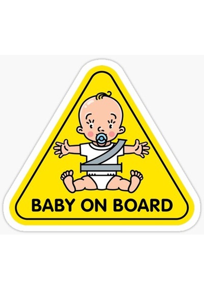 Baby On Board Arabada bebek var Araç Sticker Etiket 19CM md15