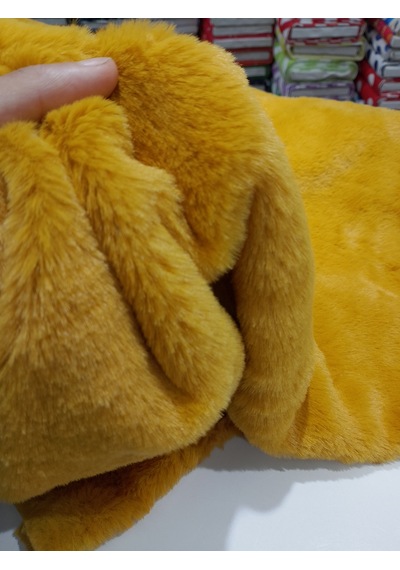 Toskana Peluş Kumaş Hardal Sarı