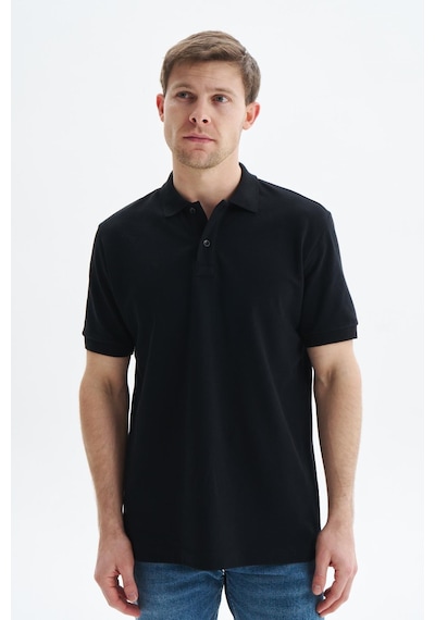 AR-MA Arma Erkek Regular Fit Basic % 100 Pamuk Pike Polo Yaka Tişört Y29374354502 Siyah