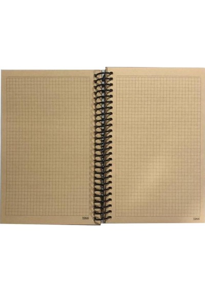 Tokaç 16x23 Kraft Spiralli Defter 80 Yp. Kareli