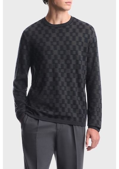 Emporio Armani Saf Yün Yuvarlak Yaka Kazak Erkek Kazak Em006276 Af29848 Fb004 Lacivert