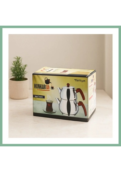 Bşkvirgo Midi Boy Çelik Çaydanlık Seti - Kendinden Süzgeçli Renkli Bakalit Kulplu 0.5l/0.75l Bsk2026