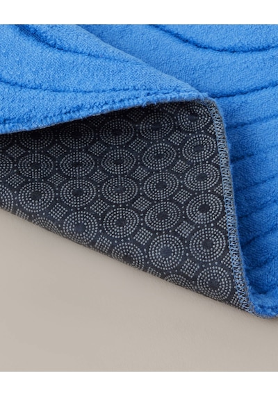 Curveline Kaydırmaz Taban Banyo Paspası Seti 60x80 Cm + 40x60 Cm Mavi