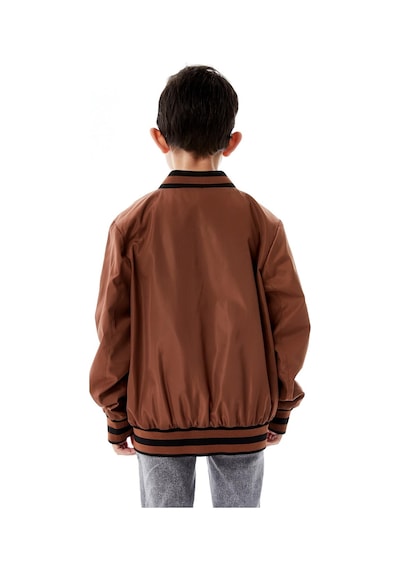 Benitto Kids Erkek Çocuk Kapüşonlu Çift Taraflı Mevsimlik Yağmurluk 51364 Kahve