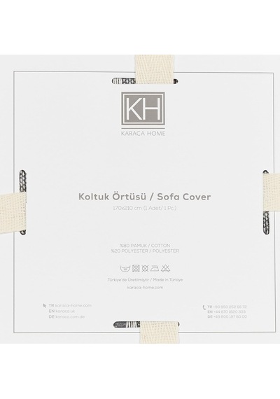 Wilma Antrasit Koltuk Örtüsü 170x210 Cm Çok Renkli