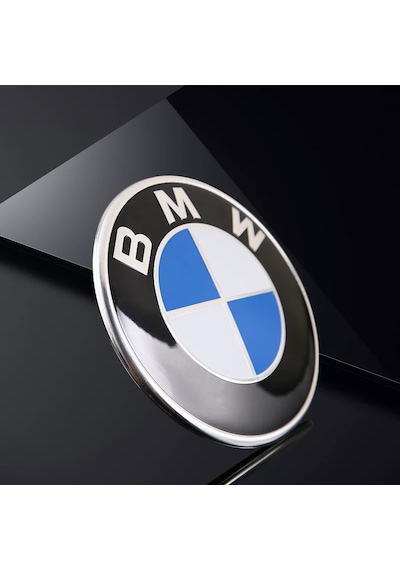 74mm 82mm Araba Ön Kaput Emblem Kaput Rozeti Arka Bagaj Logosu Bmw E46 E39 Full Black 82mm 1pc 1 Piece Set